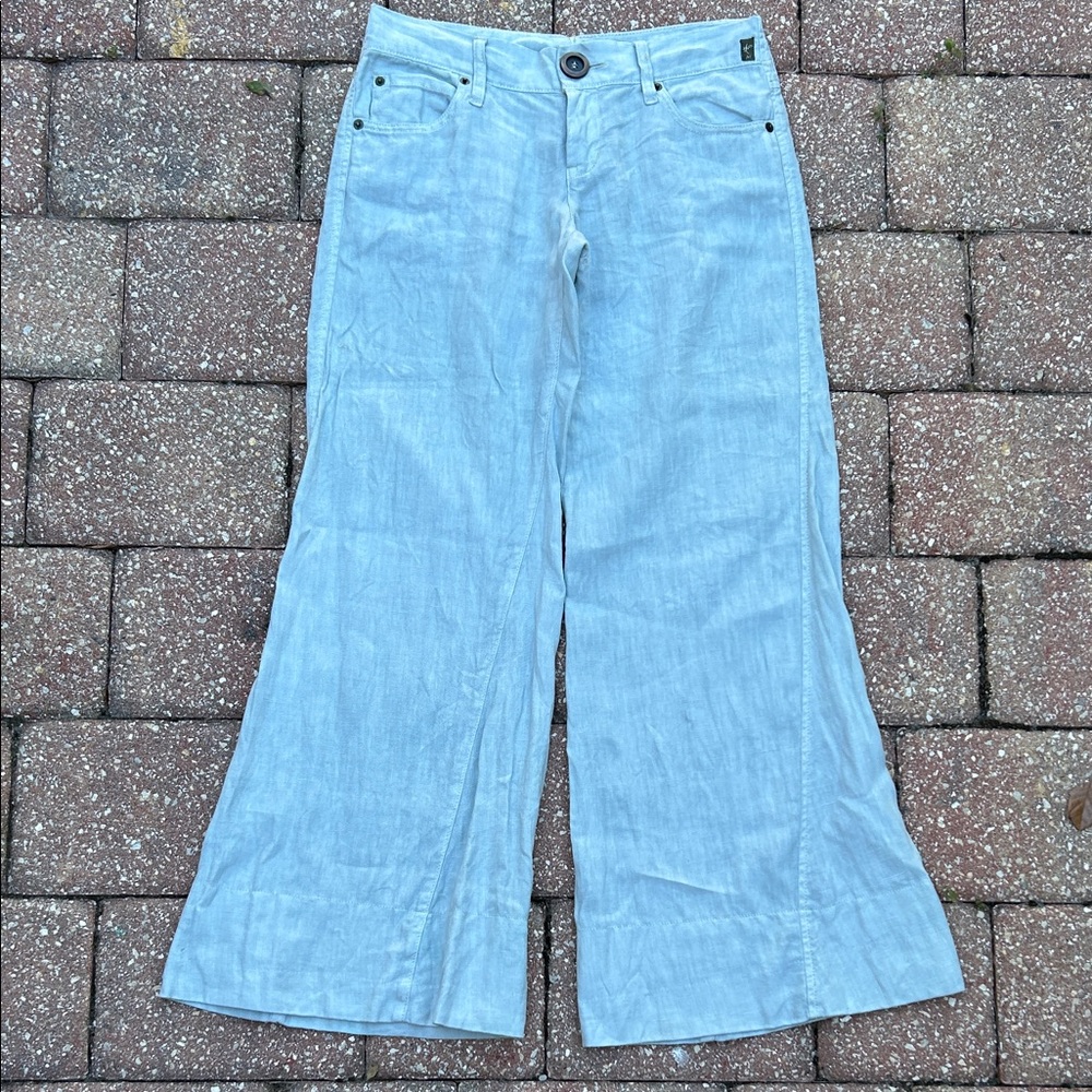 THE SEI Women's Wide-Leg 100% Linen Pants